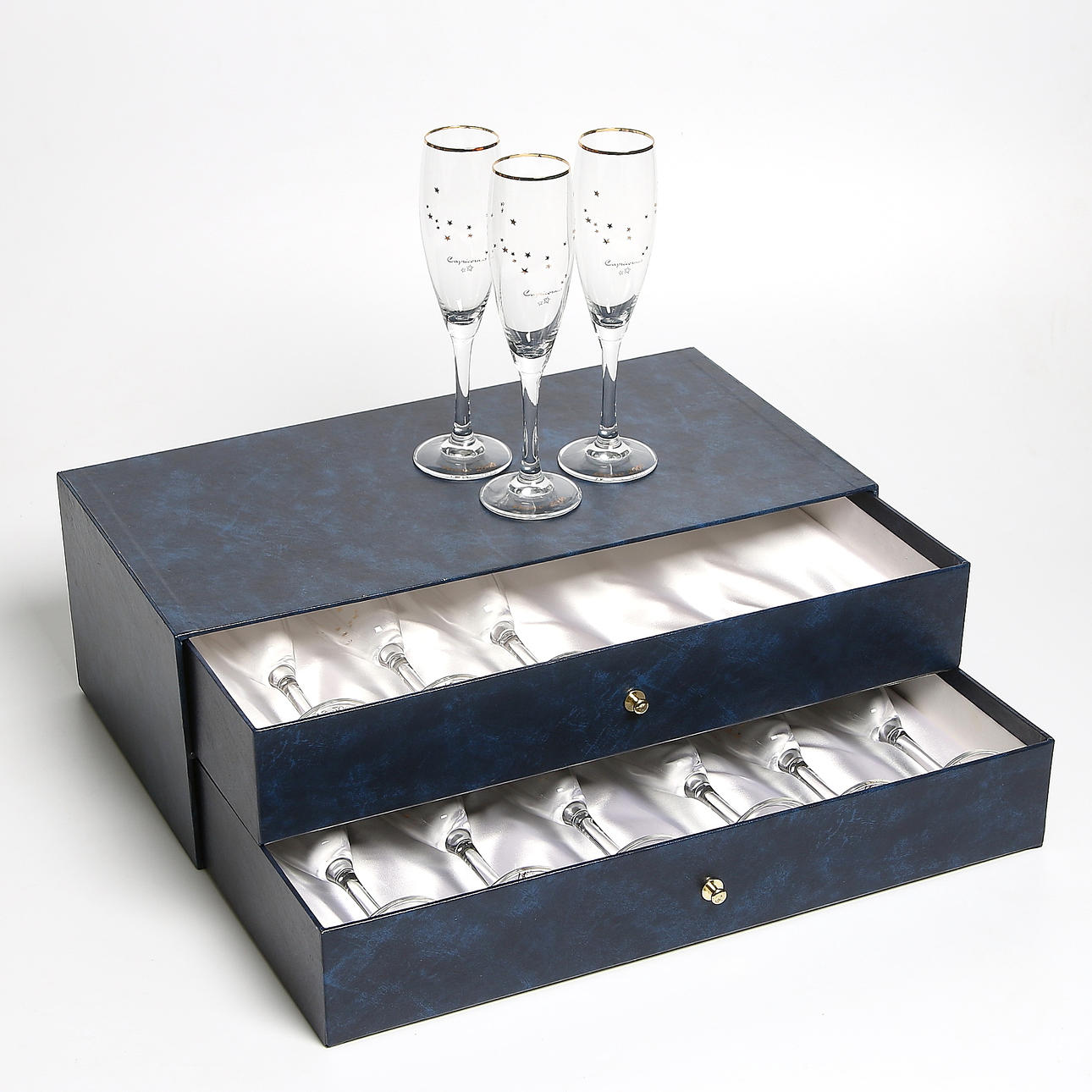 CHAMPAGNEGLAS, 12 st, Ritzenhoff Crystal. Anno 2000.