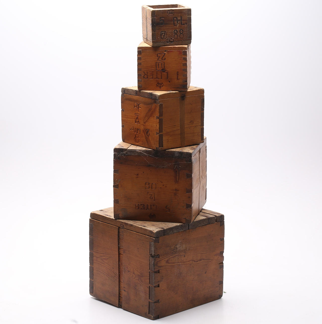 KRÖNTA MÅTT, 5 st, 5 dl-10 liter.