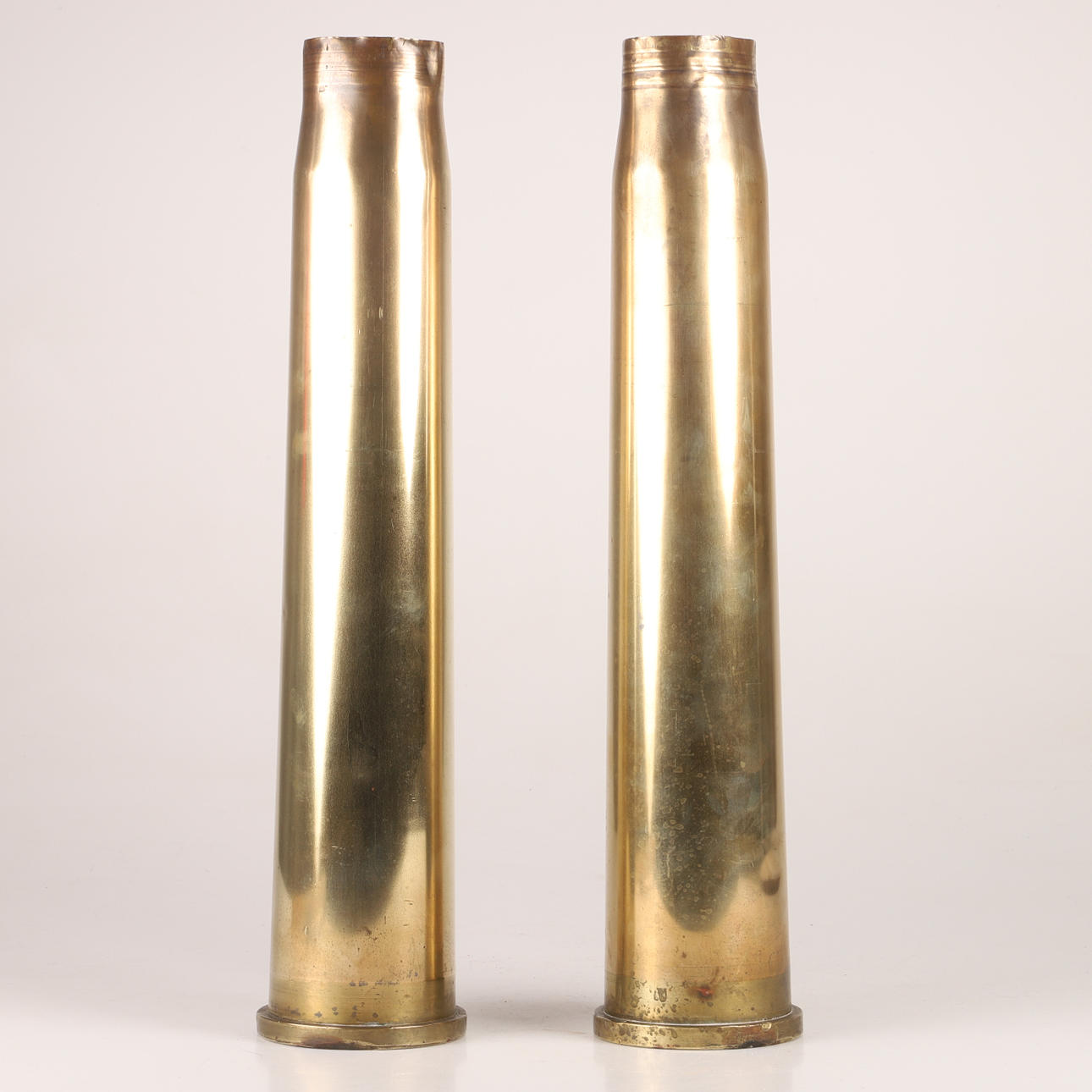 PATRONHYLSOR, 2 stycken, mässing, 1900-tal.