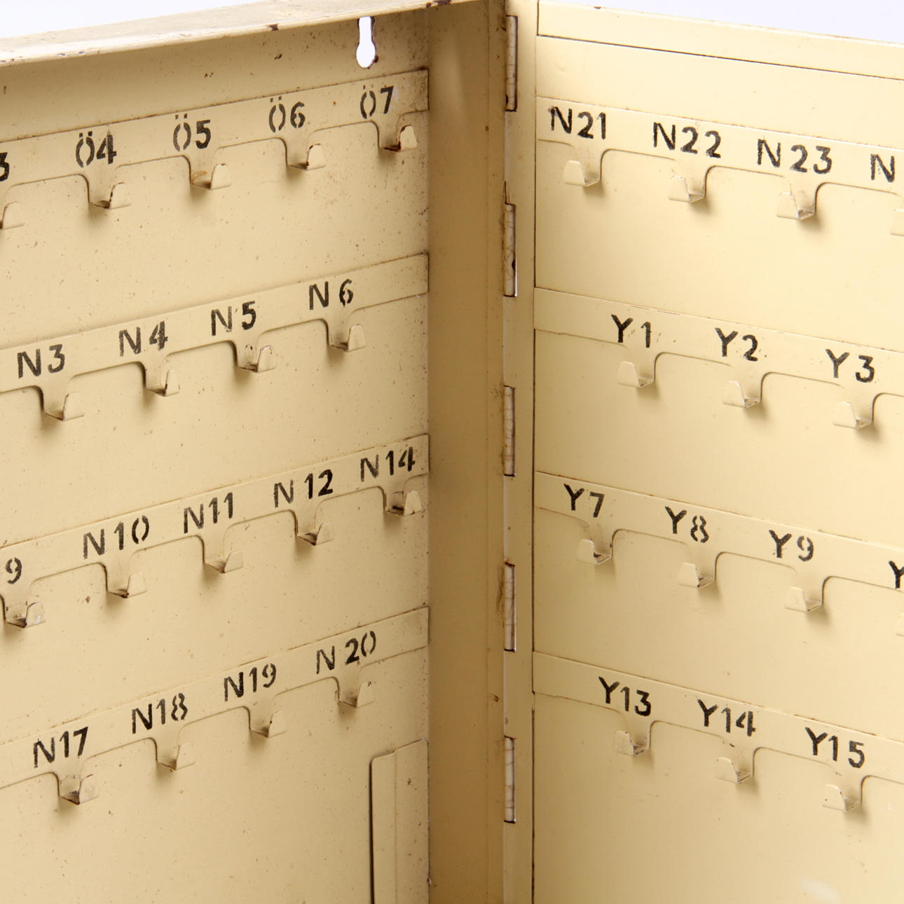 NYCKELSKÅP, plåt, industri, 1900-talets mitt.