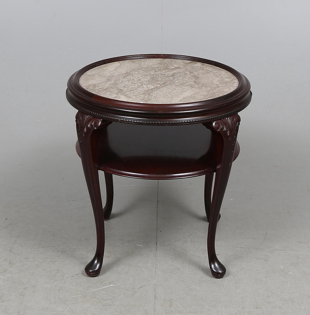 LAMPBORD med stenskiva, mahogny, Georg Kofoed Møbelfabrikant, Danmark, 1900-tal.