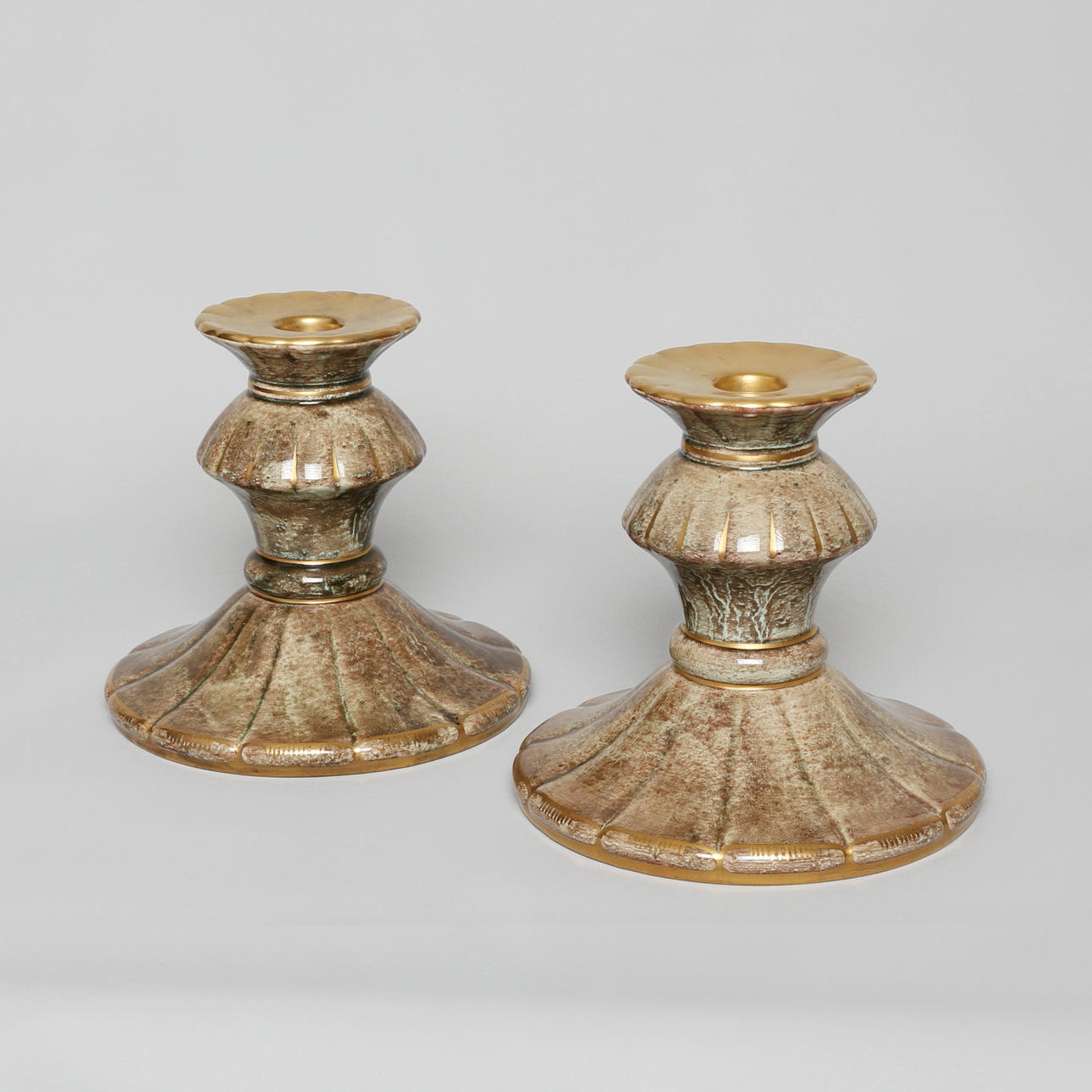 JOSEF EKBERG. candlesticks, a pair, Gustavsberg.