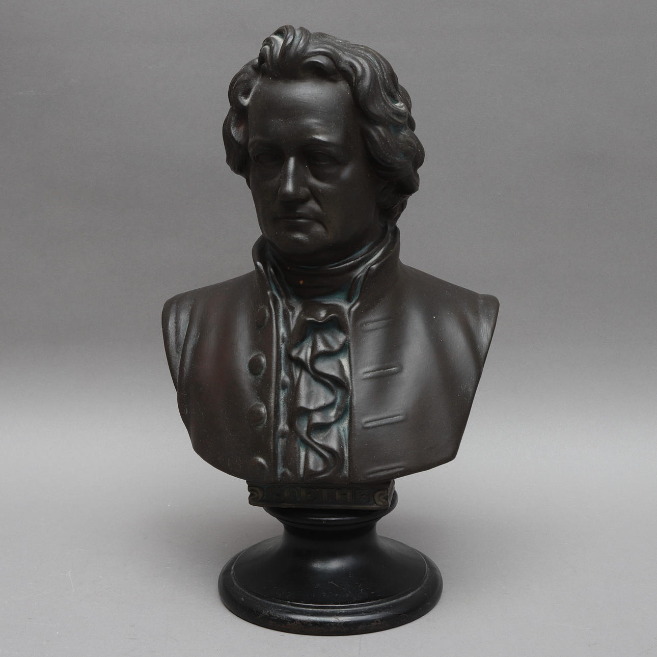 RUDOLF UFFRECHT. bust, "Goethe", bronzed terracotta, U&C.