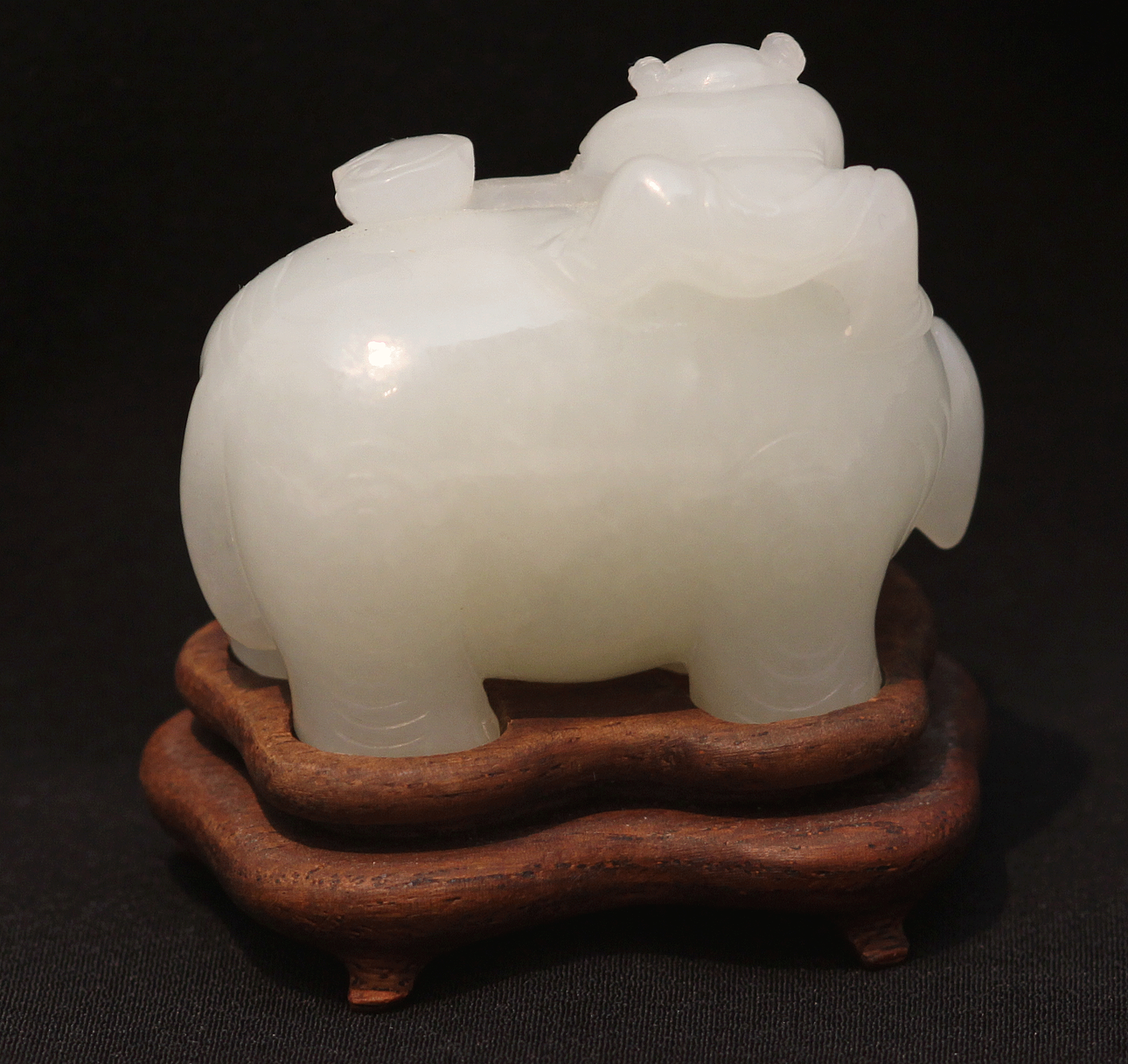 Figurin, Jade, Kina, 1800-tal.