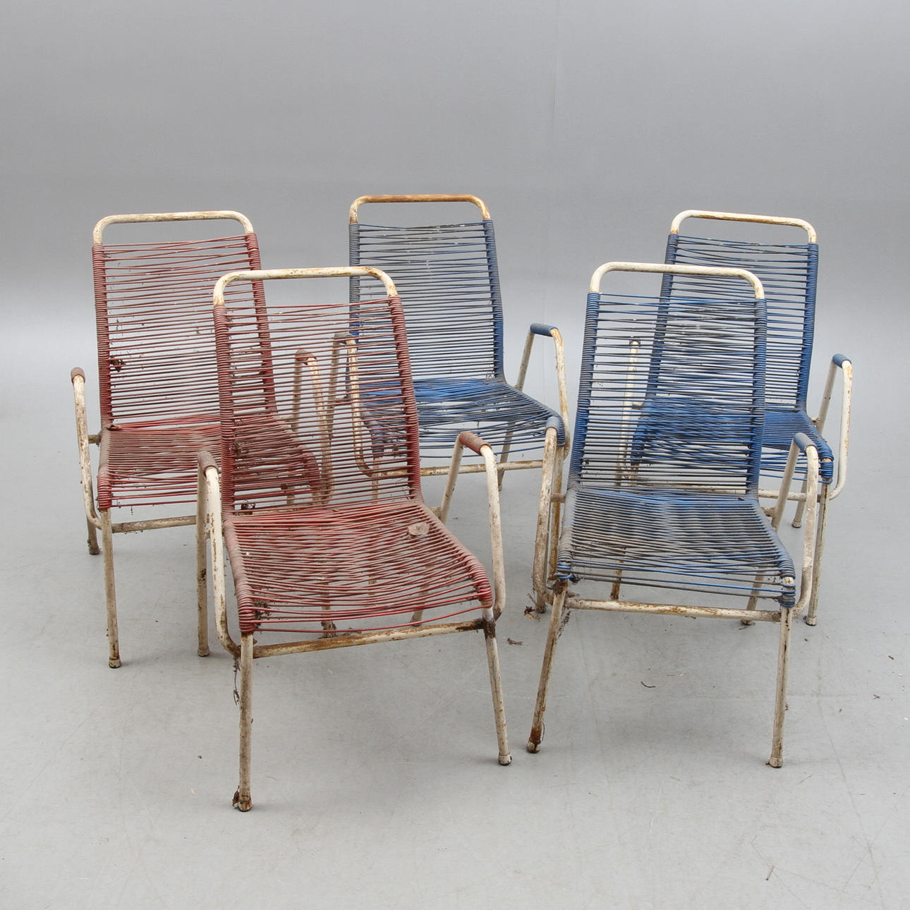 TRÄDGÅRDSSTOLAR, 5 st, 1900-tal.