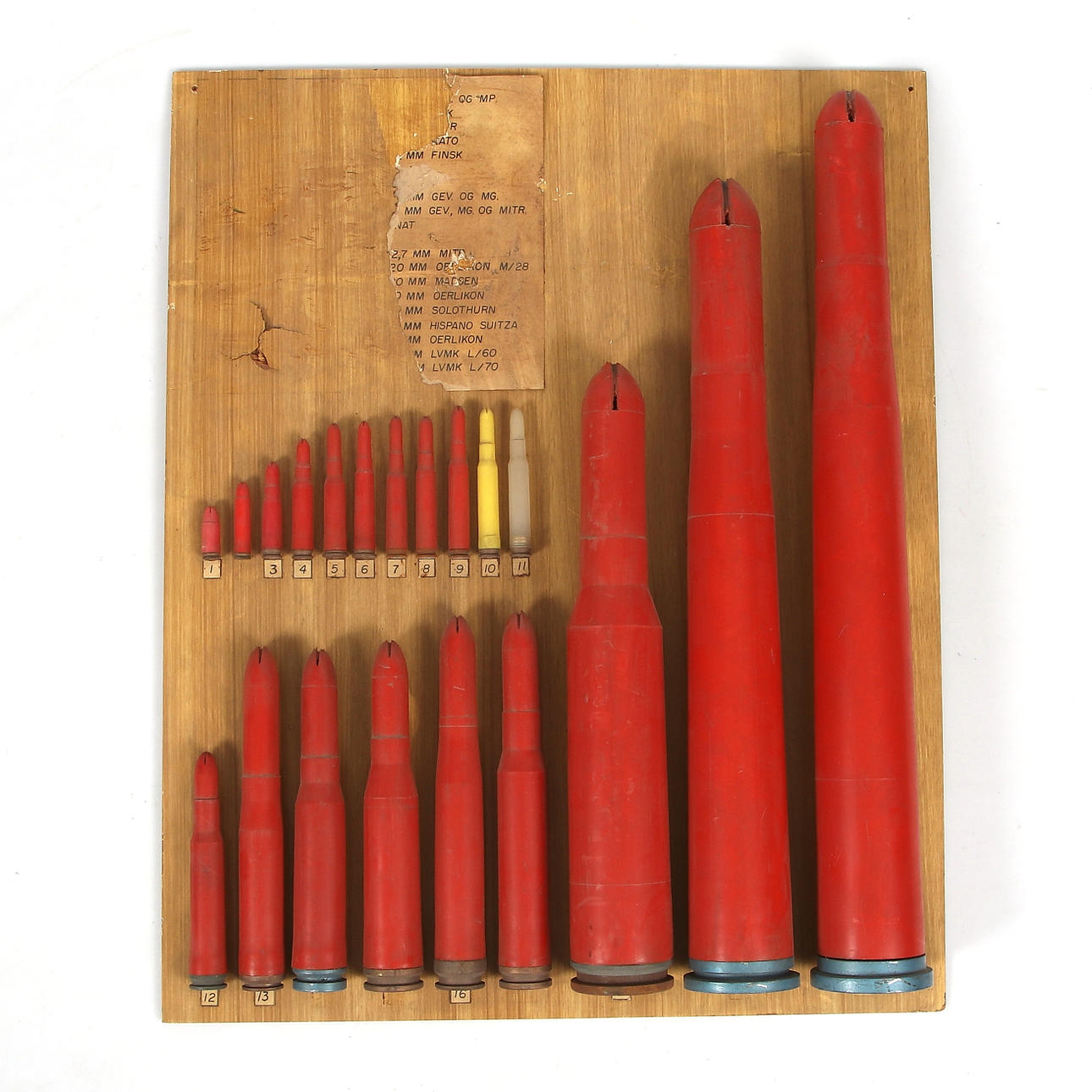 DISPLAYTAVEL, løs ammunition, Norge, 1960'erne.