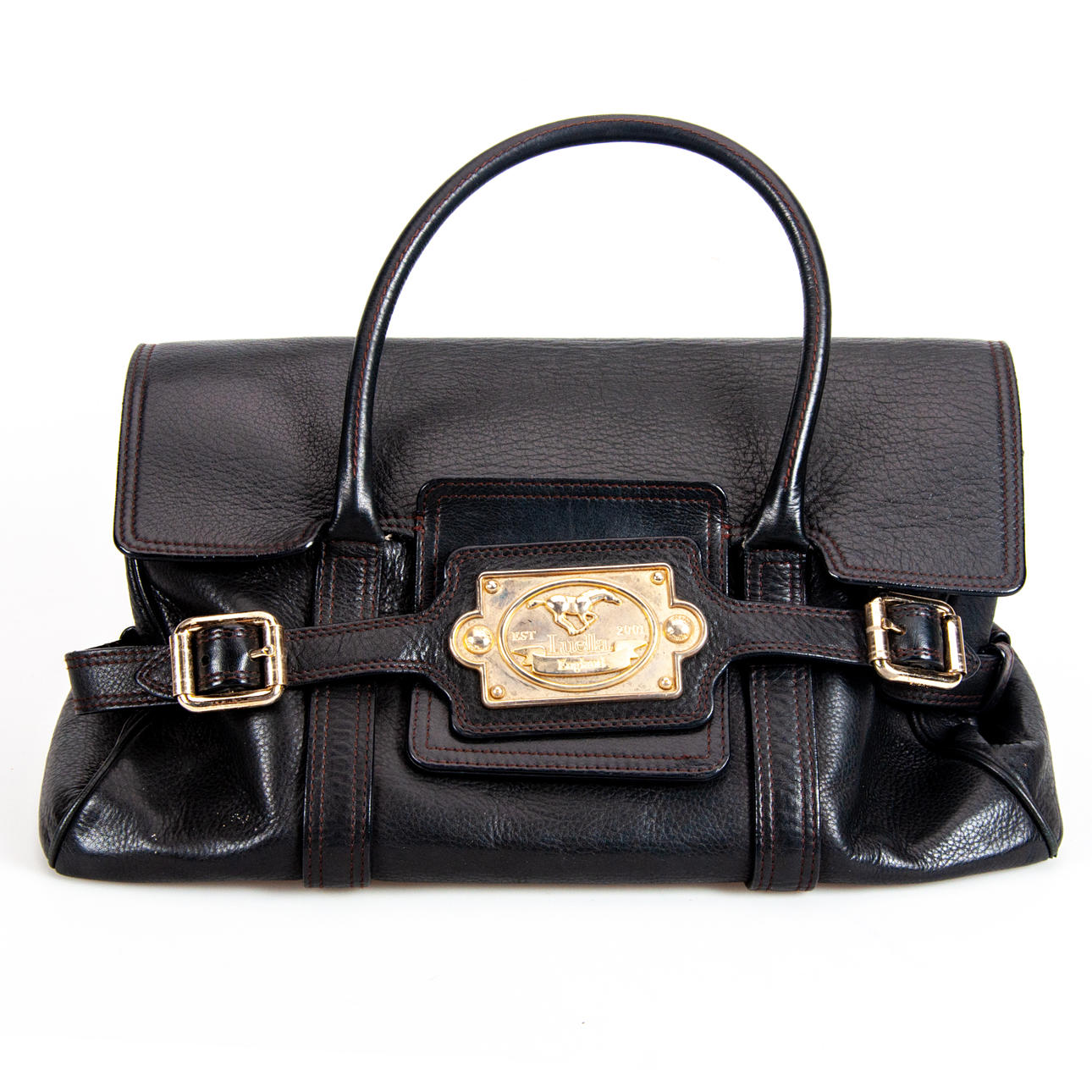 LUELLA BARTLEY TASCHE. Schwarzes Leder.