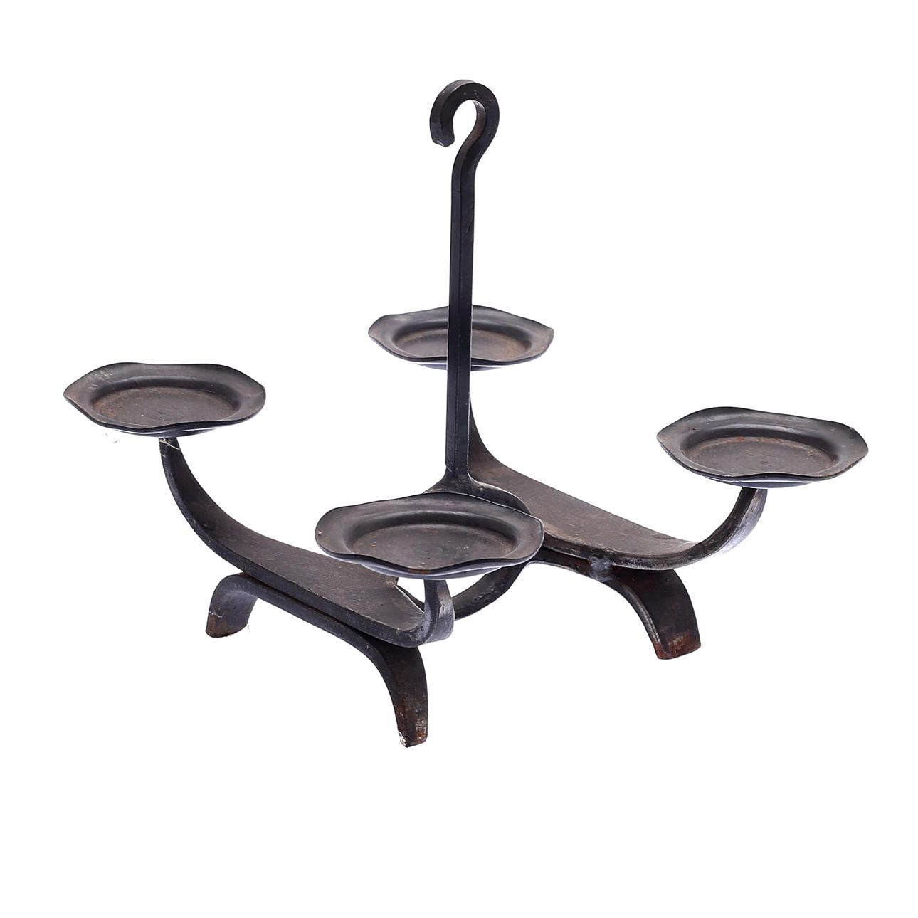 CANDLE STICK, wrought iron.