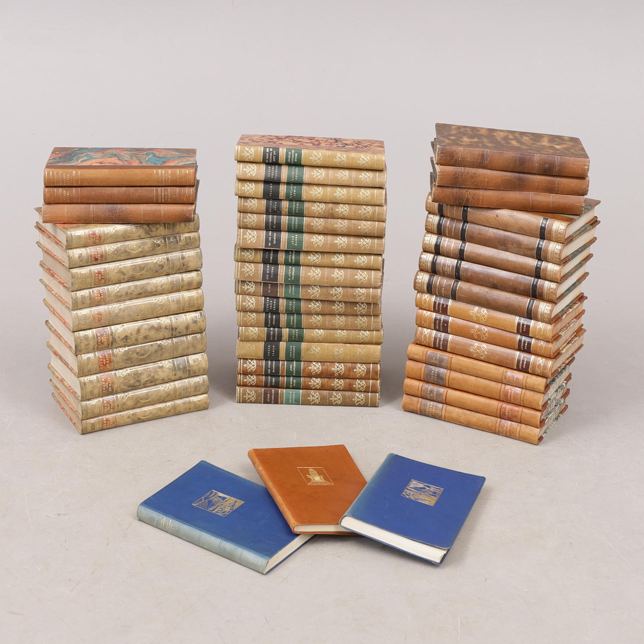 BOOKS, 47 pcs., leather binding, 1900s.