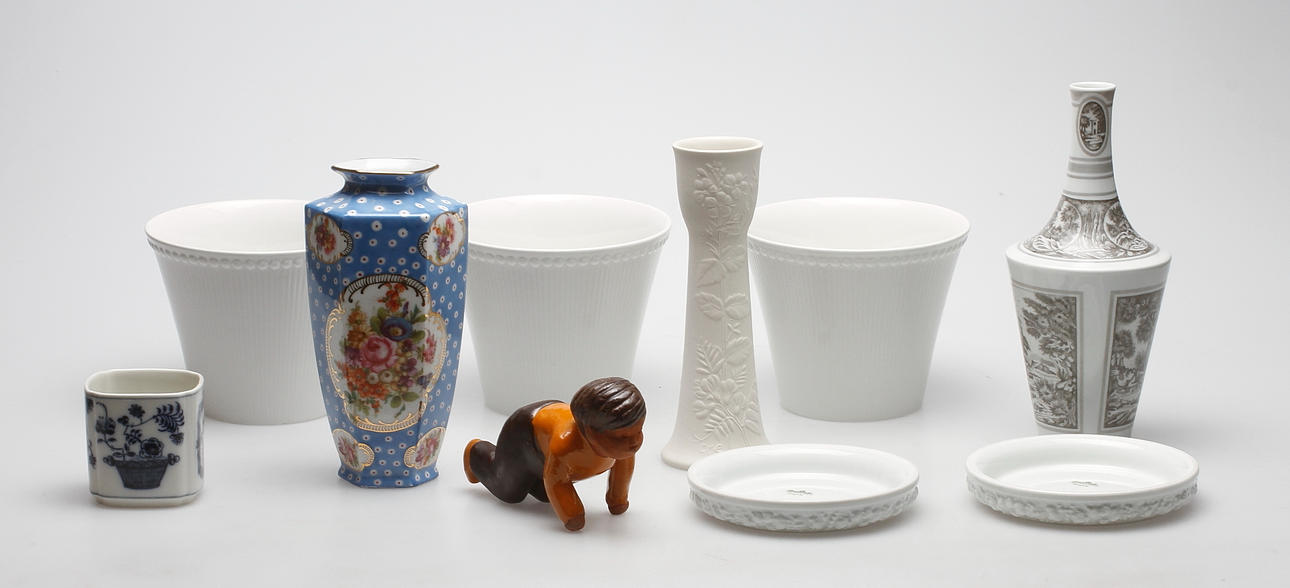 KERAMIKFÖREMÅL, 10 delar, bland annat Rosenthal, Royal Copenhagen, Arabia, Rörstrand.