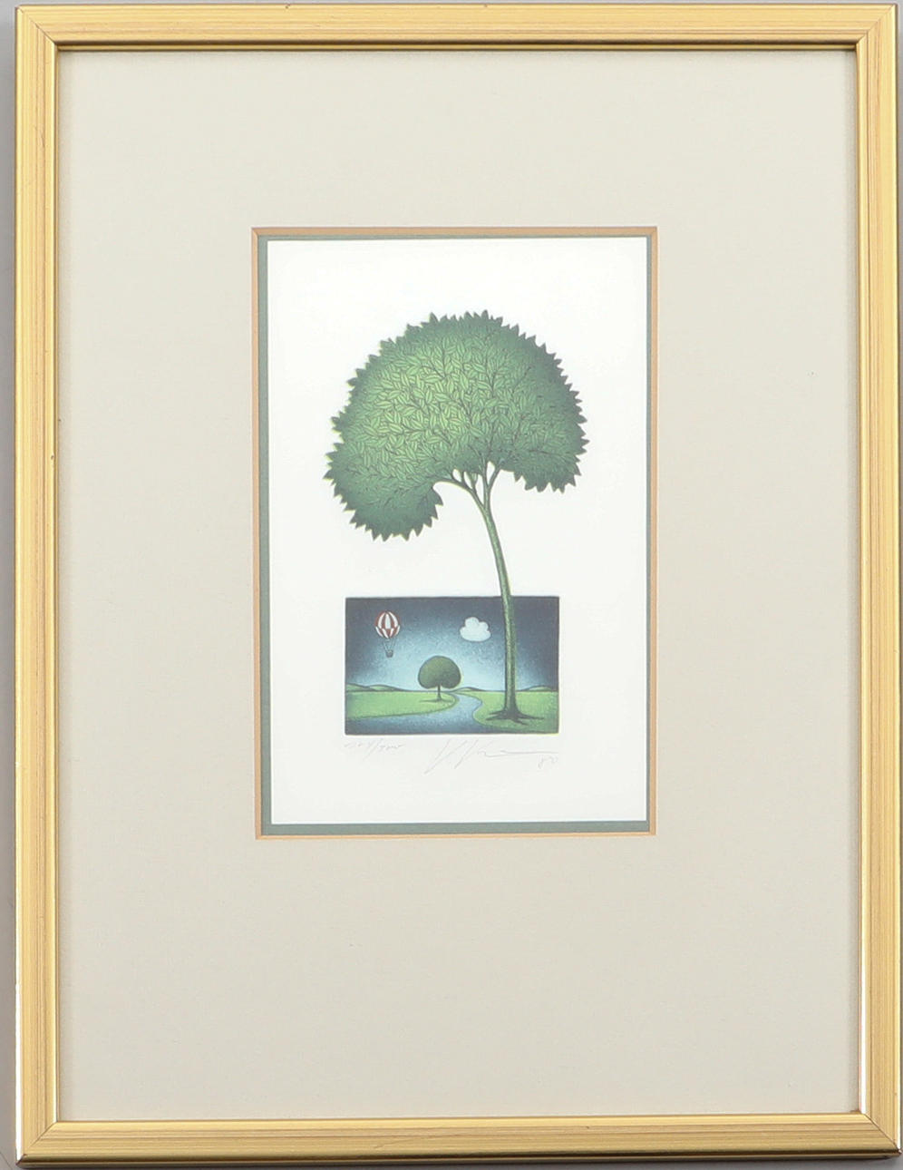 VOLKER KÜHN. Color lithograph, signed and dated, numbered 174/300.