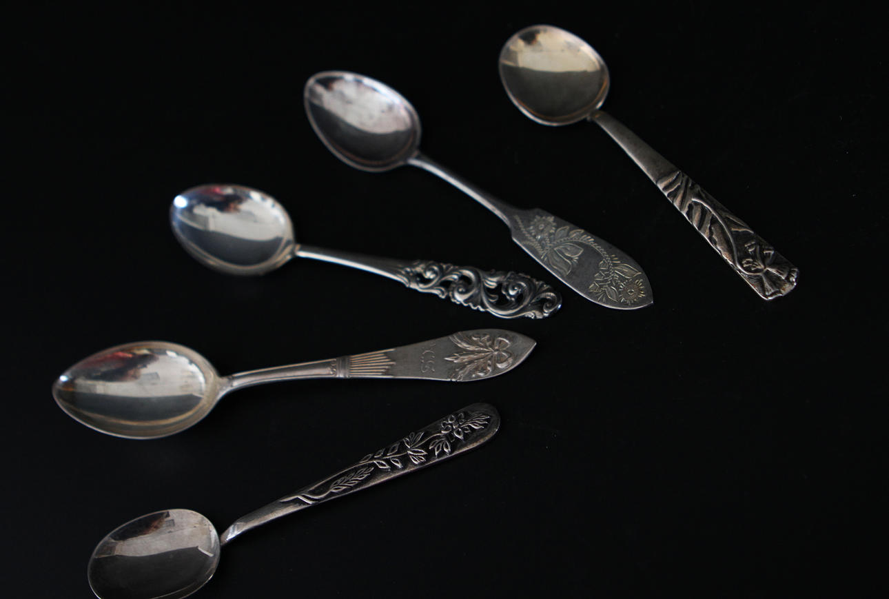 SILVER, 28 delar, kaffeskedar, ca 370 gram.