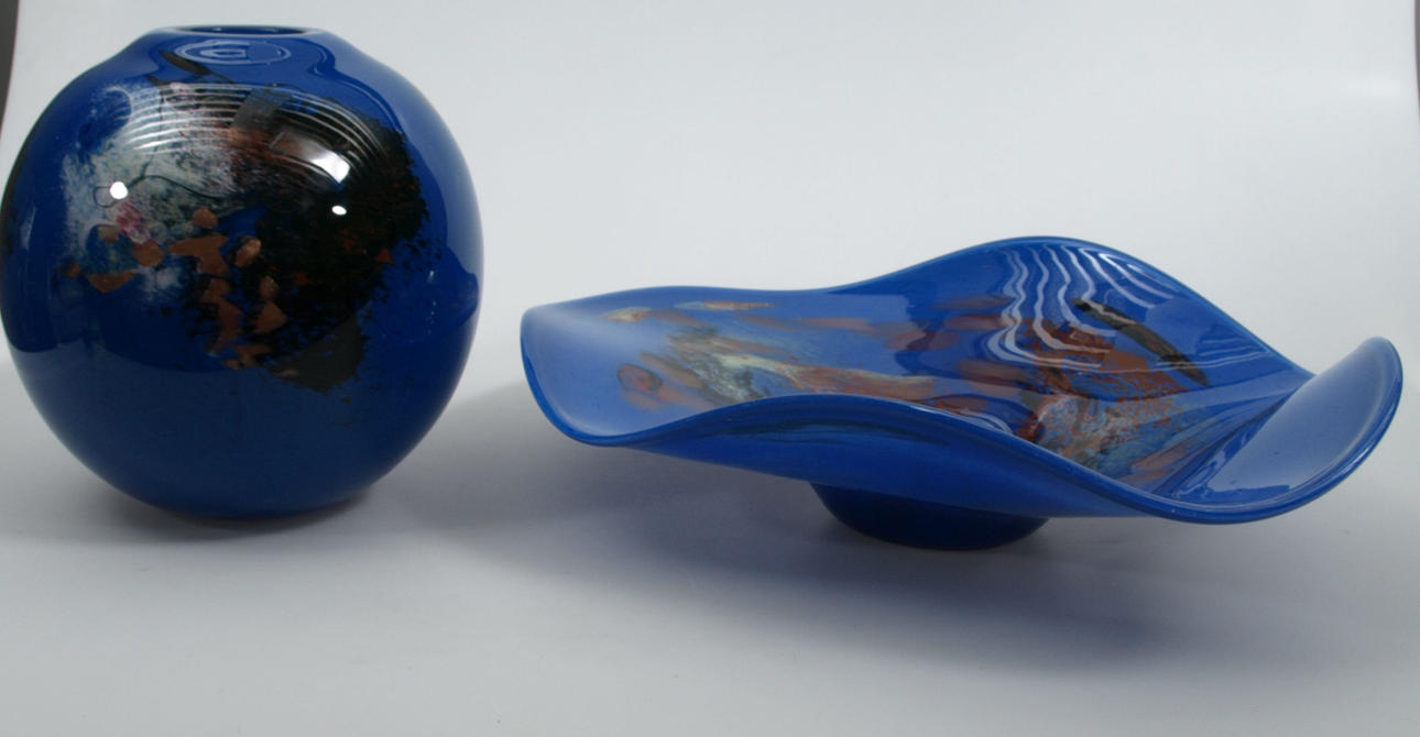 VAS OCH SKÅL, glas, signerade, Rumänien.