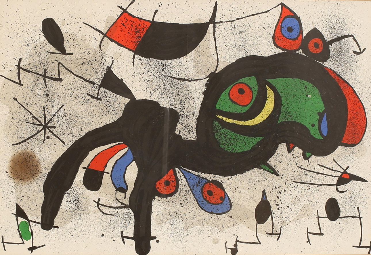 JOAN MIRÓ. Färglitografi, osignerad.