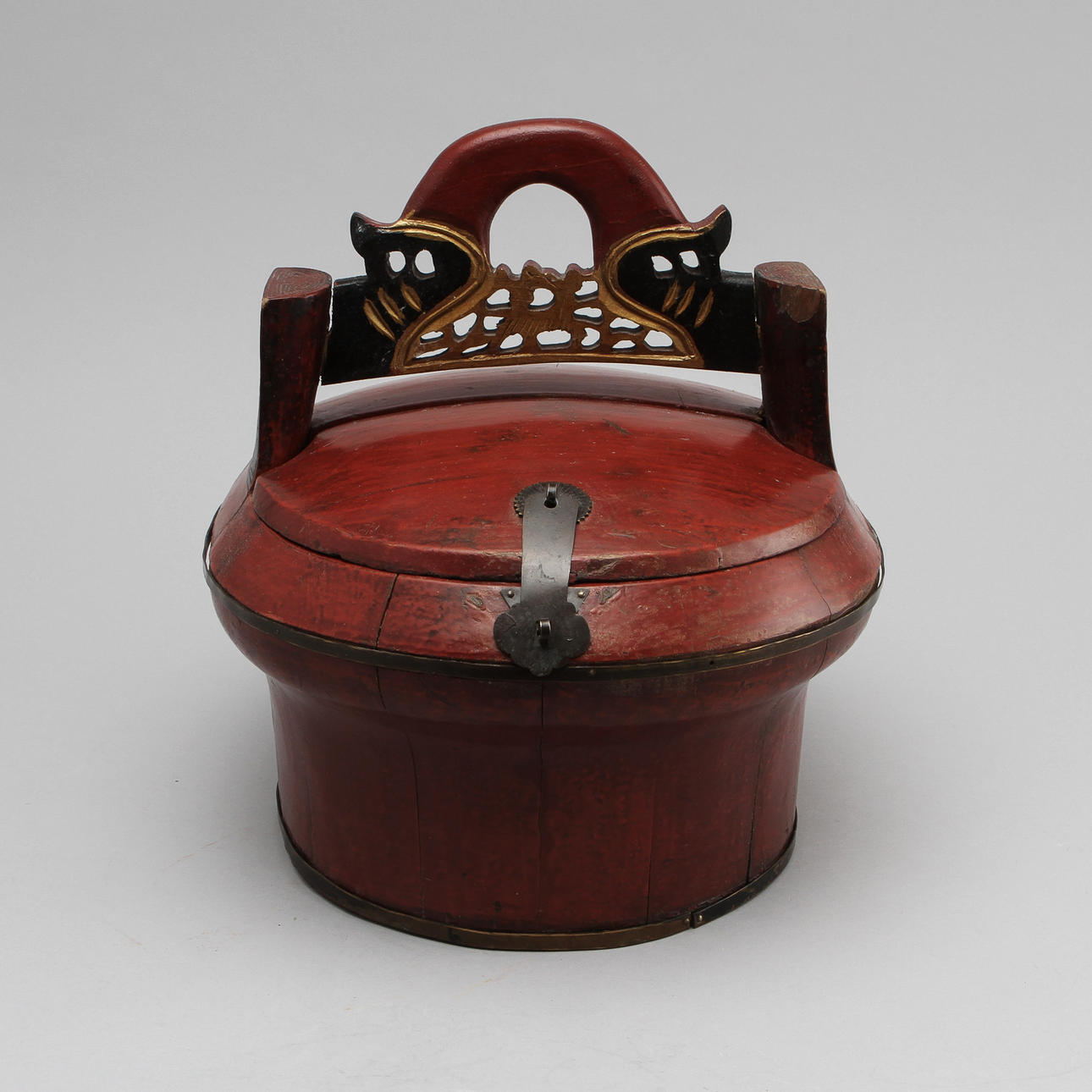 FÖRVARINGSKÄRL, trä, Kina, 1800/1900-tal.