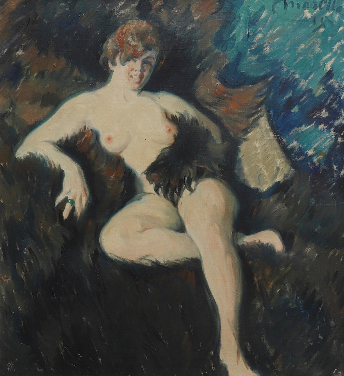 HELMER MASOLLE. MODEL AF BJØRNEFÆLDE.