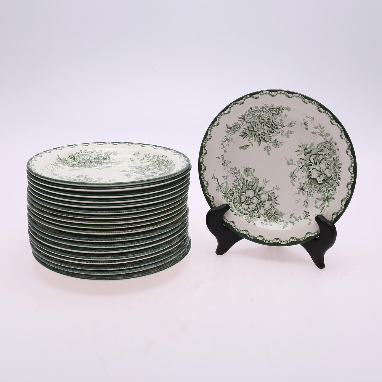 JUEGOS, 19 piezas, "Anna verde", Rörstrand.