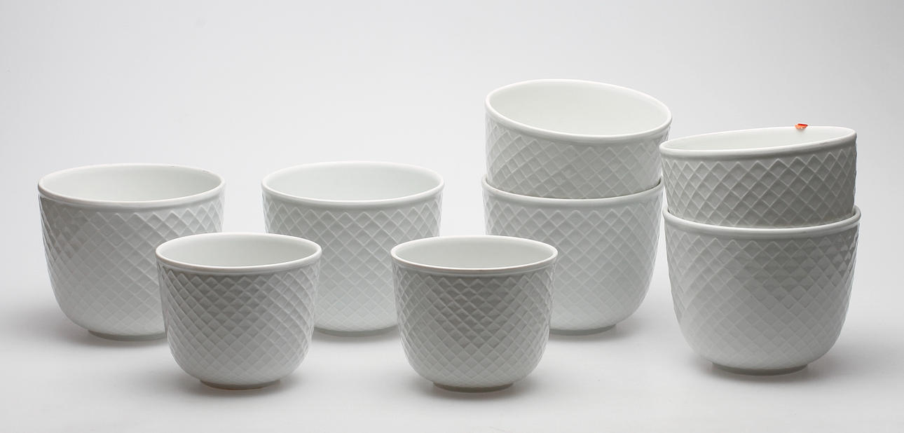 YTTERFODER, 4 par, porslin, Karlskrona/Upsala Ekeby.