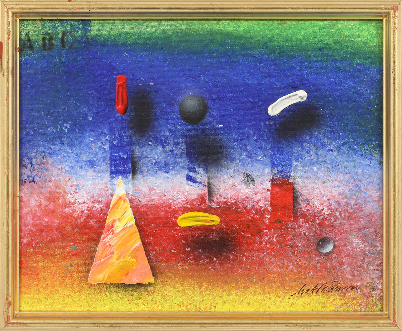 MATS MÅNSSON. "Flugan III". Akryl på duk, signerad.