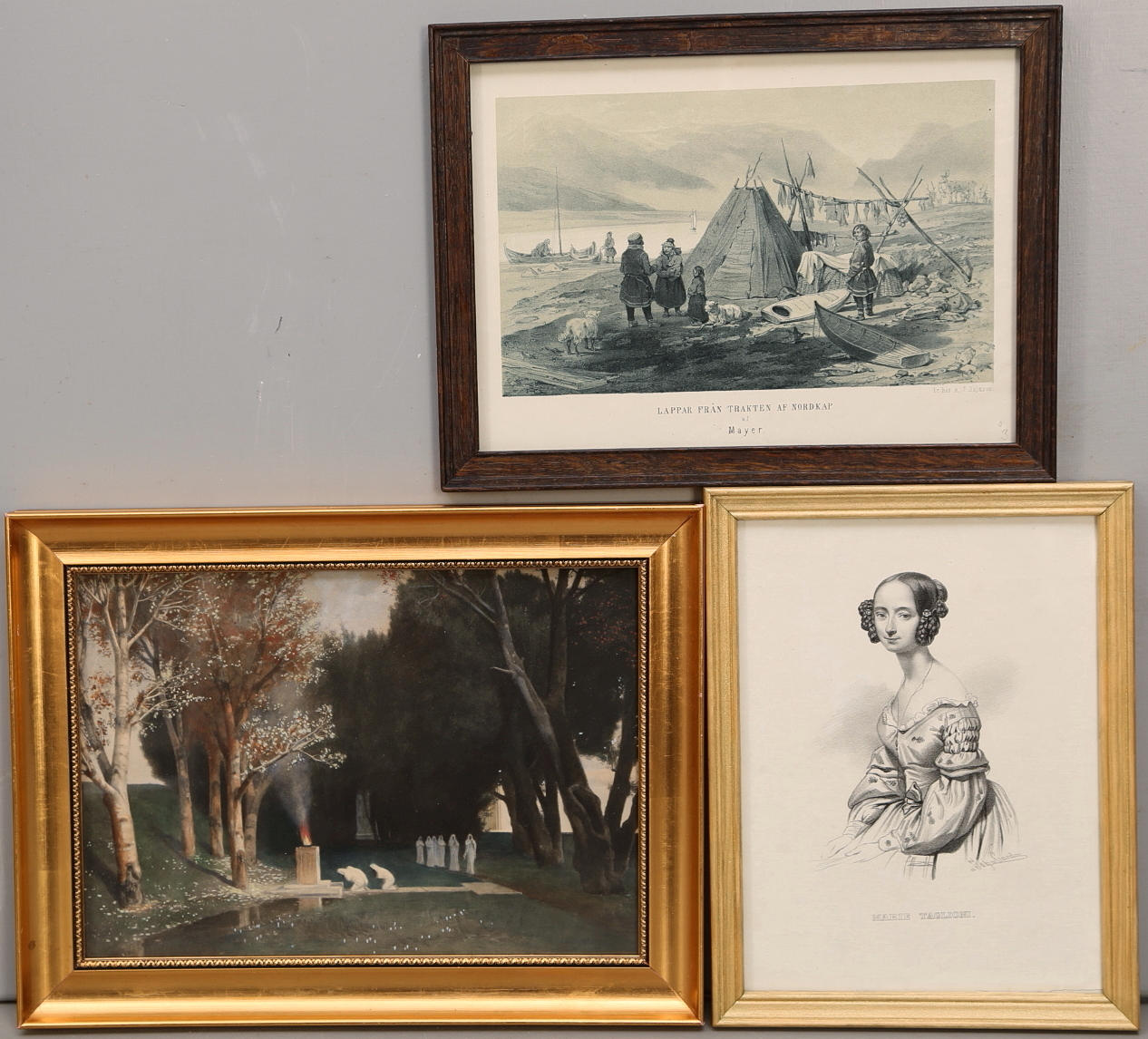 TAVLOR, 3 st: ETSNINGAR, 2 st + OLJETRYCK, 1800-tal.