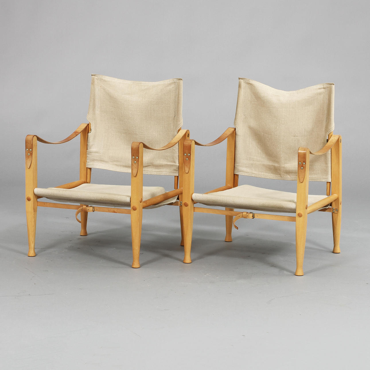 FÅTÖLJER, 2 st, "Safari", Kaare Klint, Danmark.