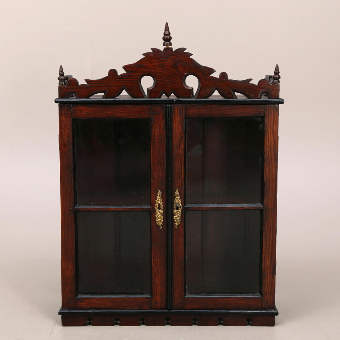 HÄNGSKÅP, vitrin, betsad furu, 1900-tal.