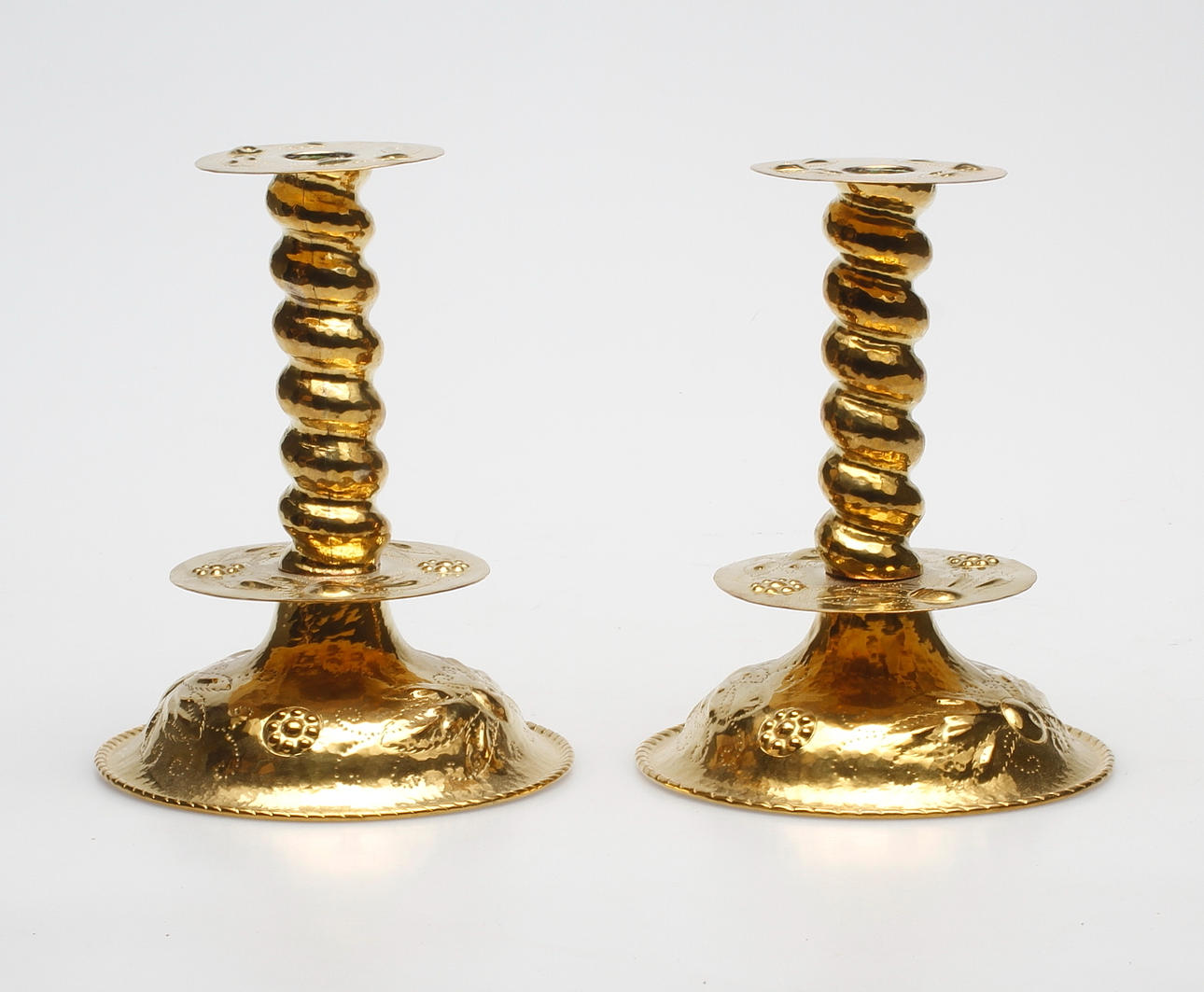 LJUSSTAKAR, ett par, mässing, barockstil, 1900-tal.