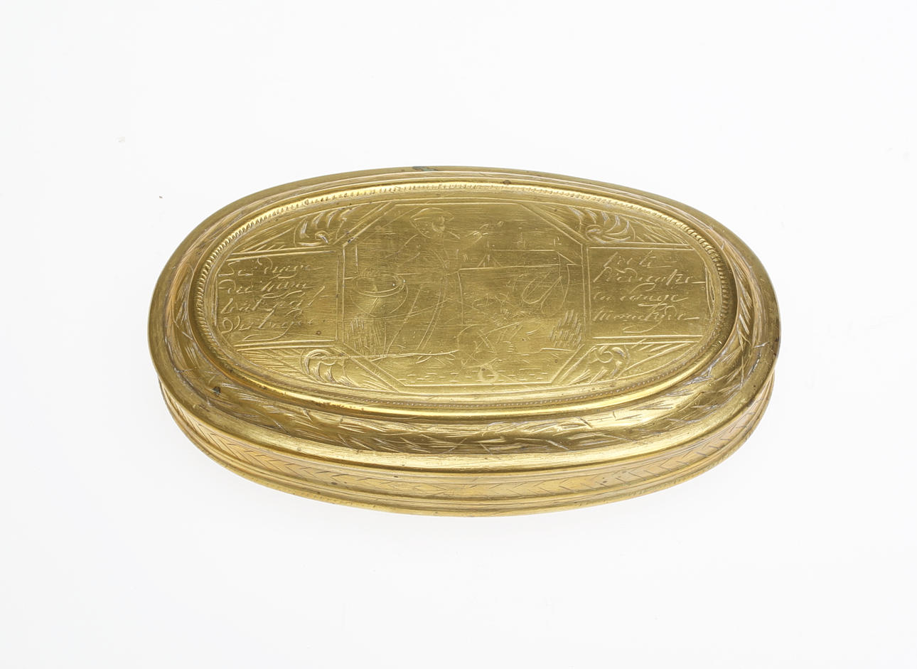 MÄSSINGSDOSA, 1700-tal.