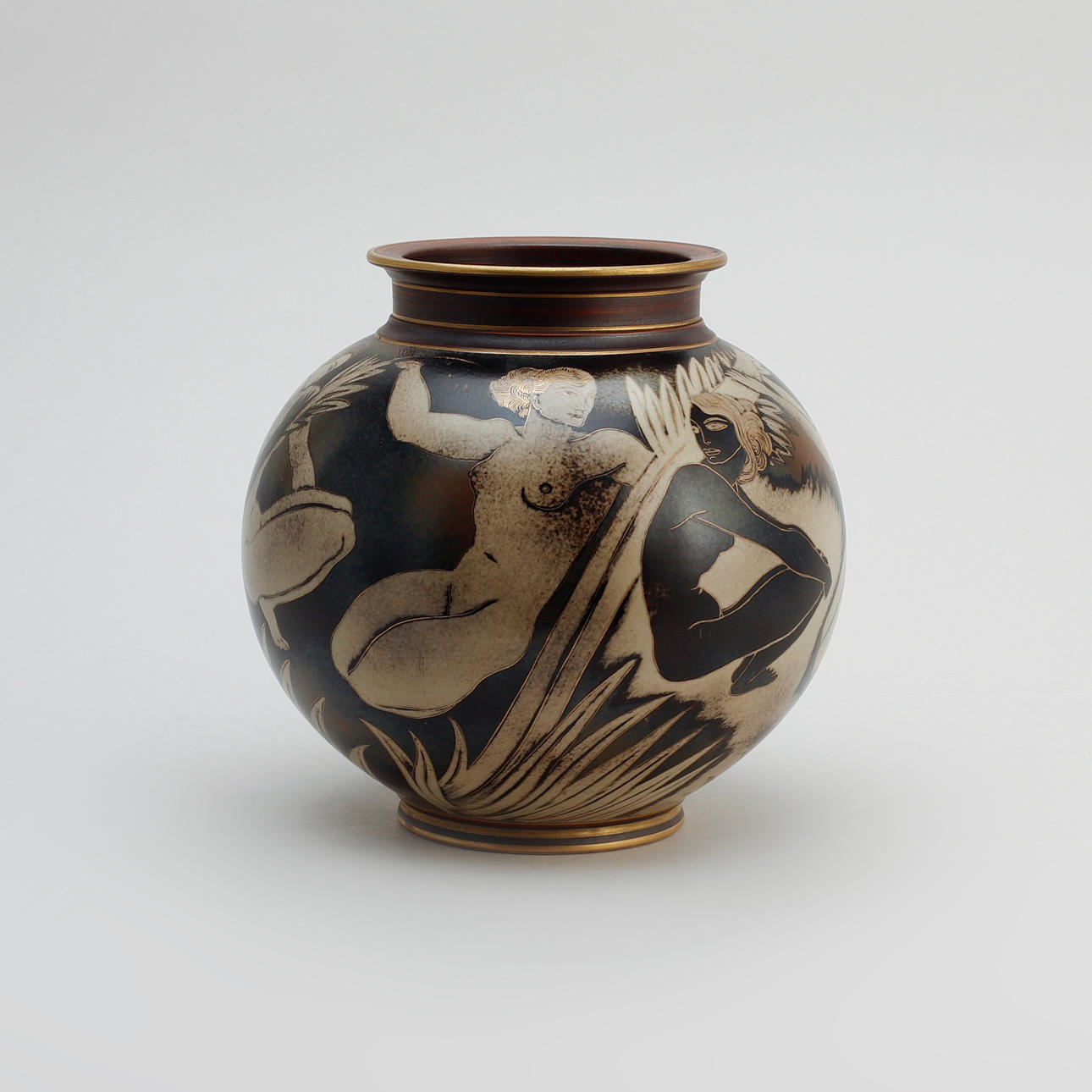 GUNNAR NYLUND. Vase "Flambé", Rörstrand, signed unique 796.