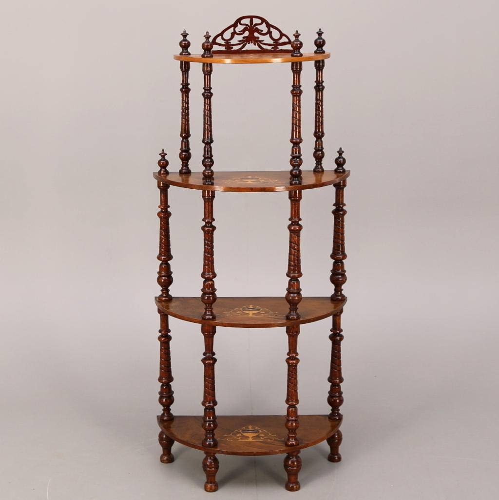 ATENIENN, hylla, med intarsia, 1800-talets senare del.