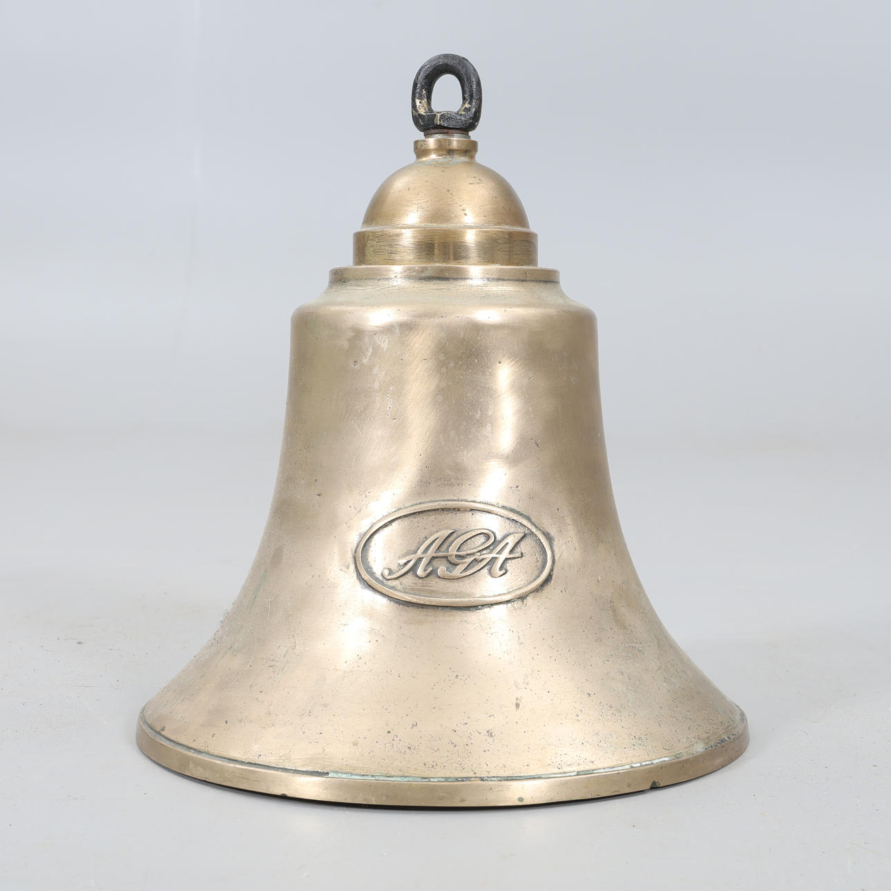 STATION CLOCK, brass, AGA.