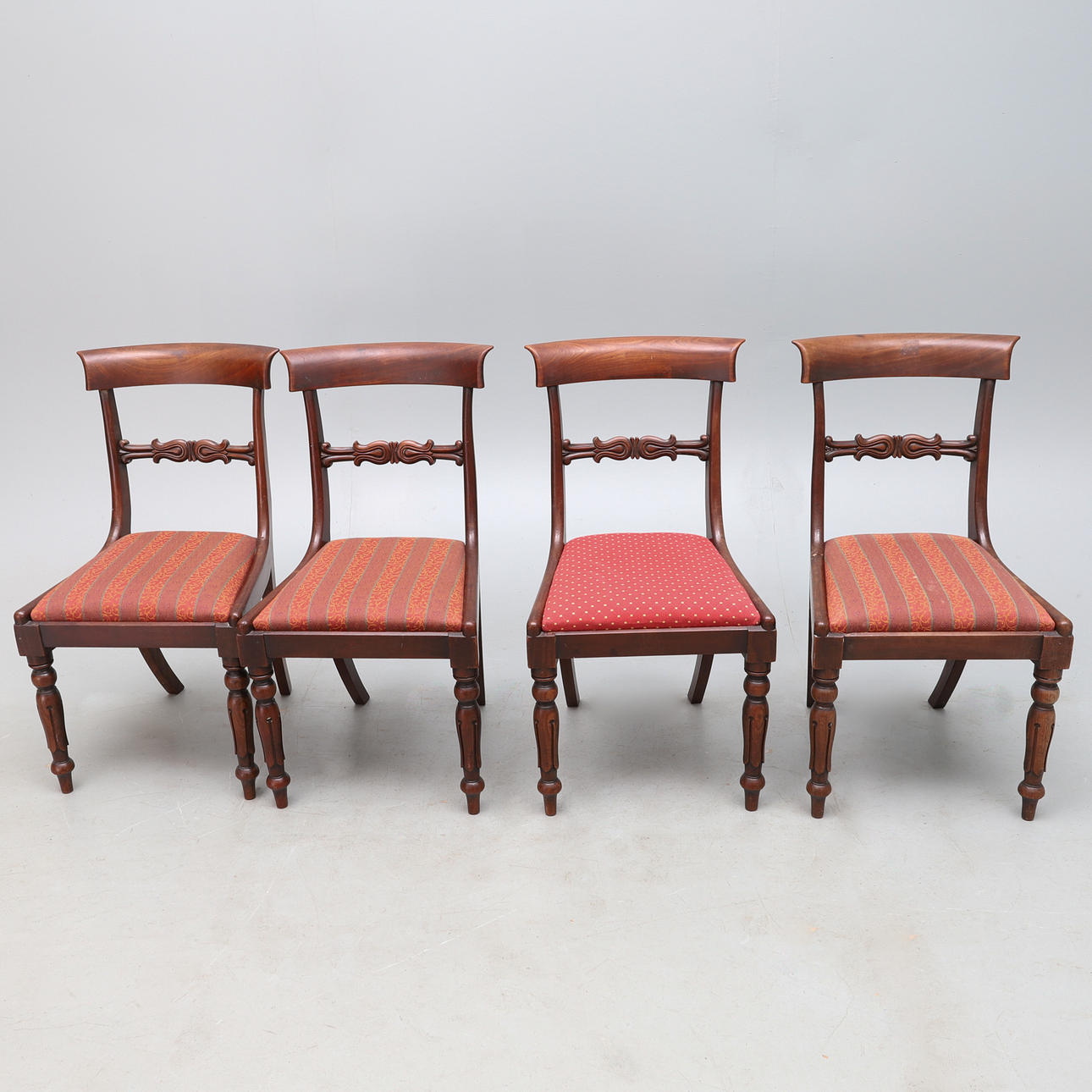 4 STOLAR, WILLIAM IV, MAHOGNY.