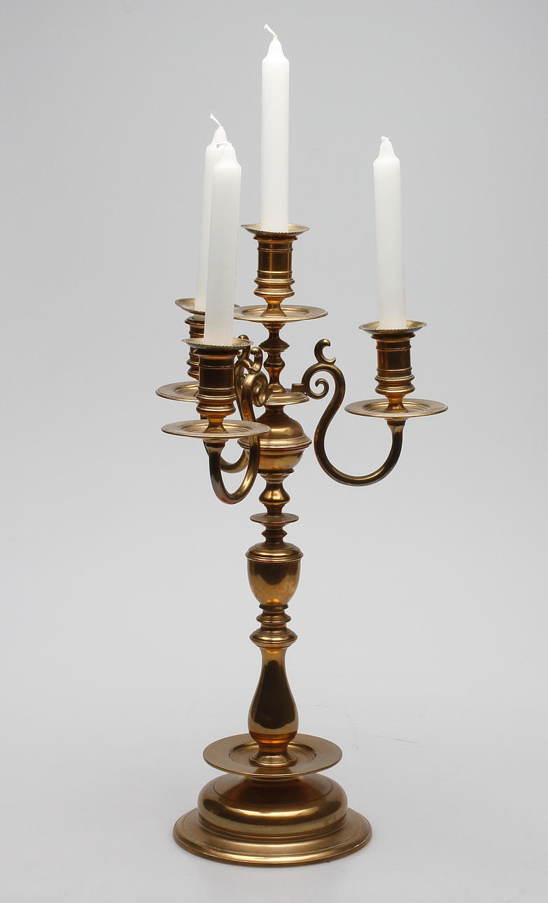 KANDELABER, mässing, Gusum Bruk 3.