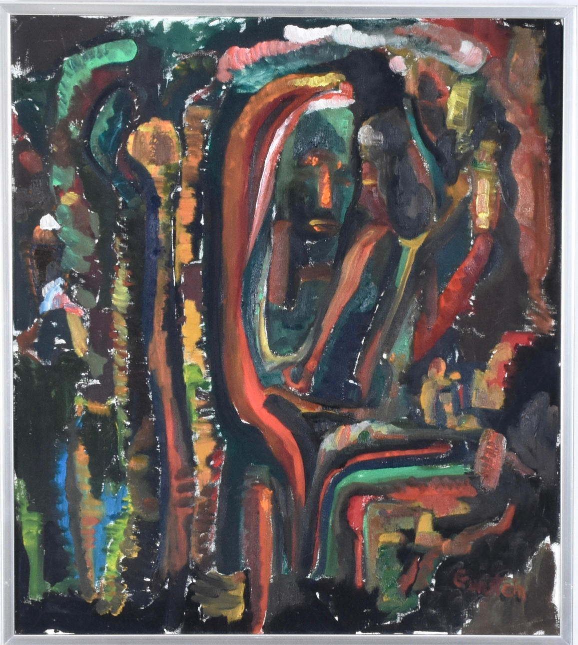 OIDENTIFIERAD KONSTNÄR. Olja på duk.