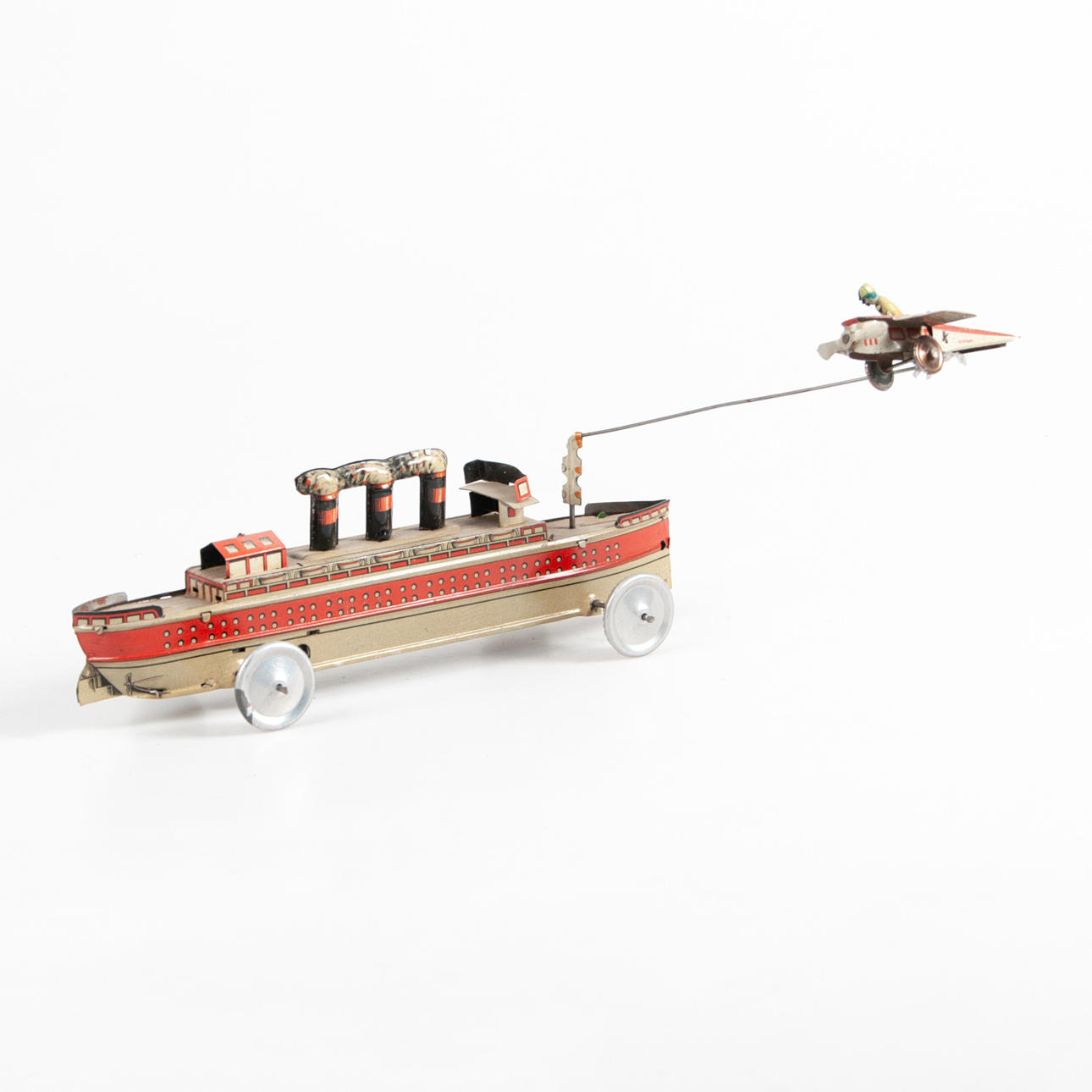 GEORG LEVY. GELY, GERMANY, BOAT WITH PLANE CLOCKWORK DRIVEN. Germany.
