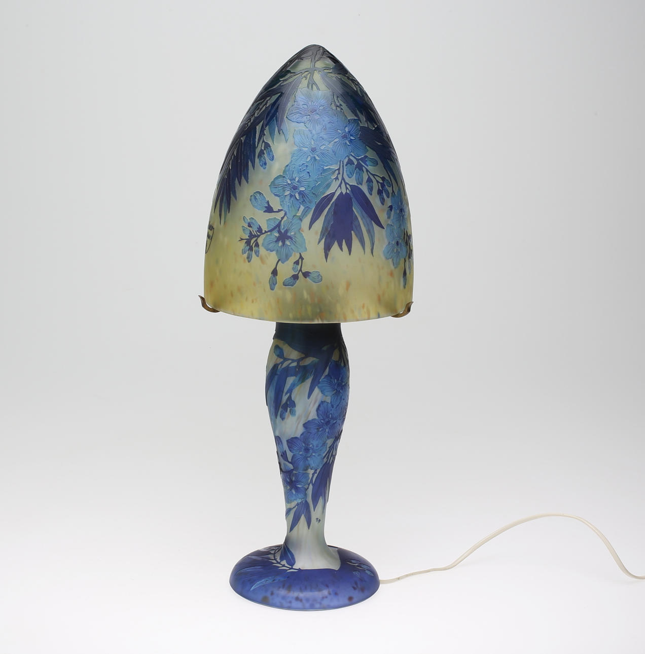 BORDSLAMPA, Art deco stil, Daum Nancy.