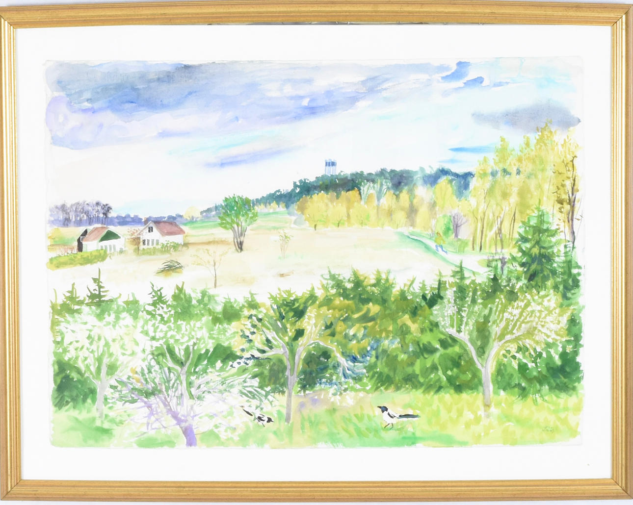 EVY LÅÅS. Akvarell.