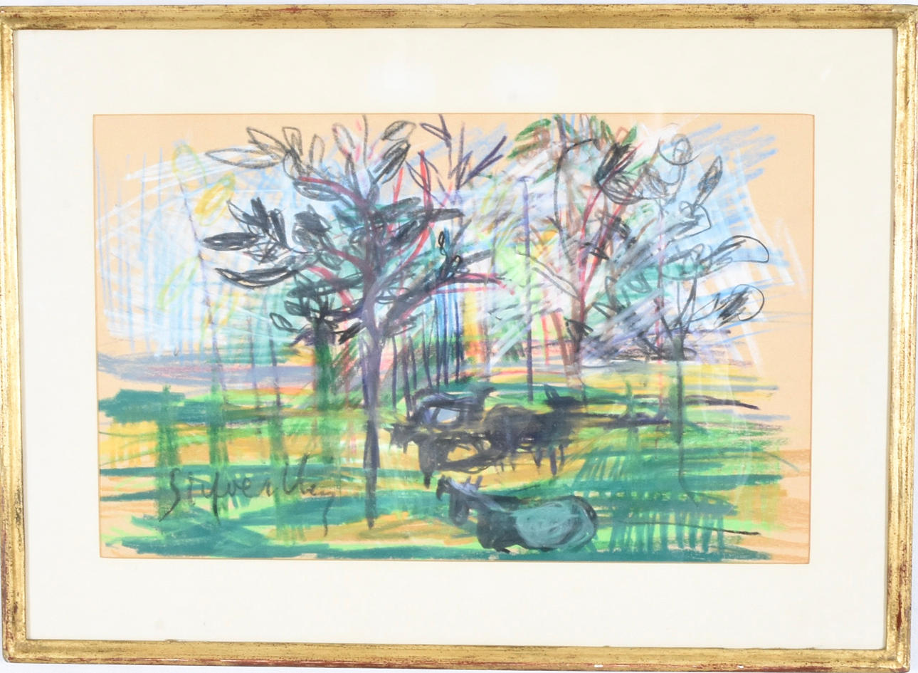 LILL SILVERLING. Pastell.