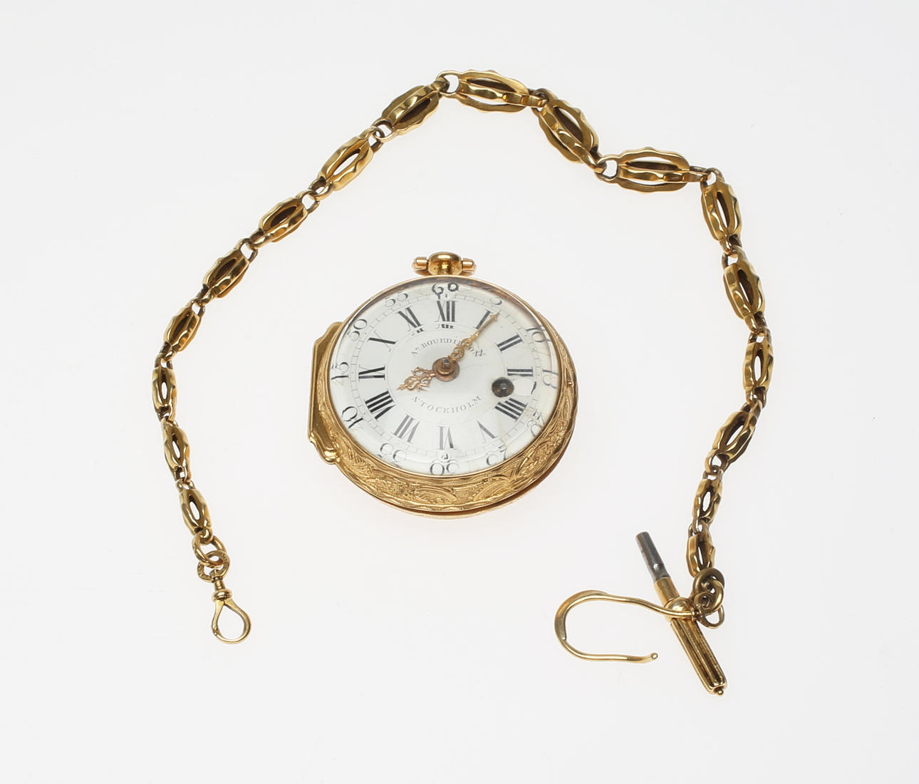 SPINDELUR, Bourdillon, Svensk, 1700-tal, 18 karat.