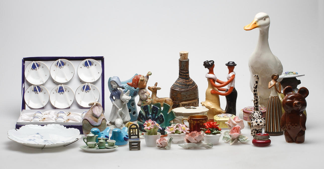 KERAMIKFÖREMÅL, bland annat Karl Ens, 1900-tal.