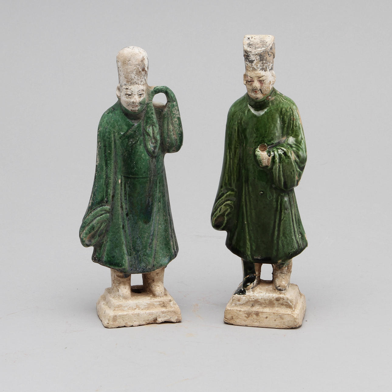 FIGURER, 2 st, lergods, Kina, ming.