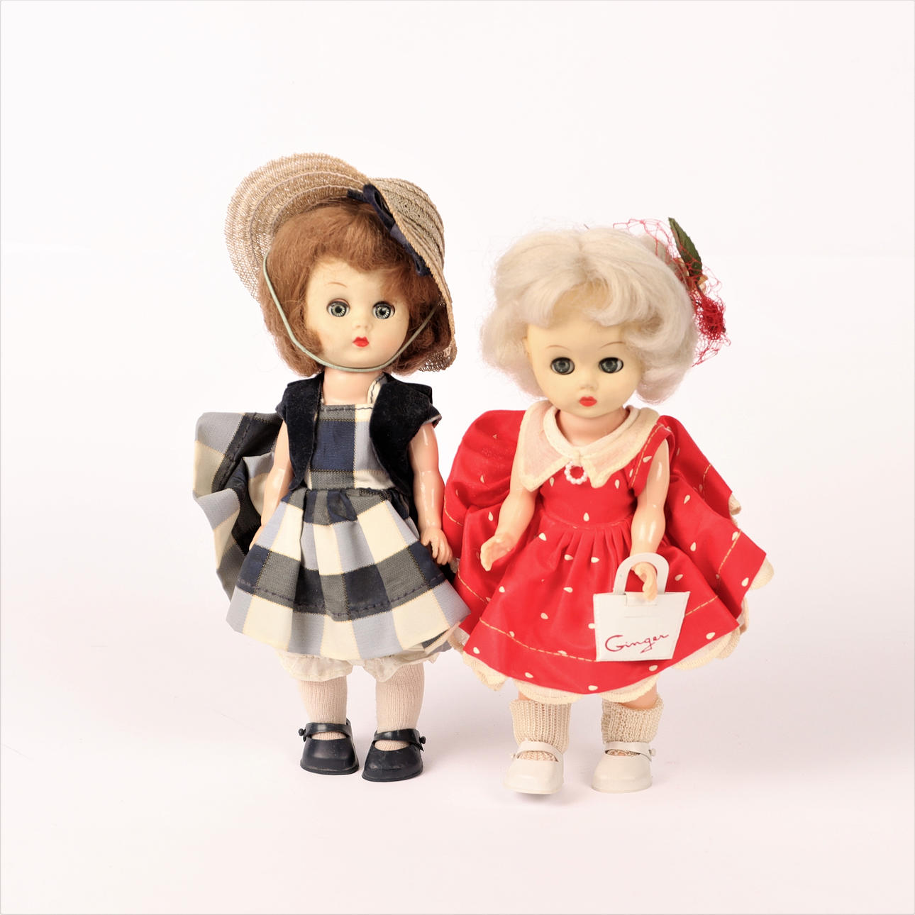 "GINGER", 2 dolls with accessories, 1950s.