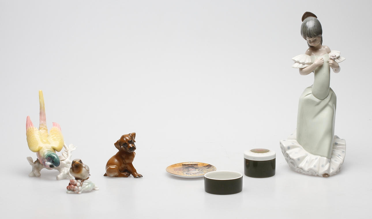 FIGURINER mm, 7 st, porslin, Goebel, Rosenthal, Karl Ens, Hutschenreuther, Zaphire.