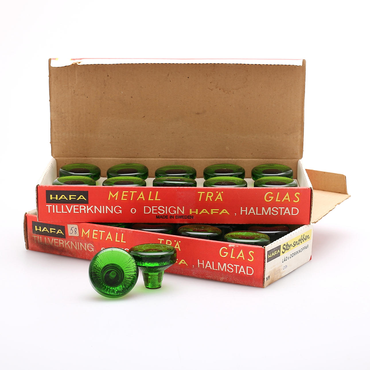 GLASKNOPPAR, "Stor-snobben", Hafa, Halmstad.