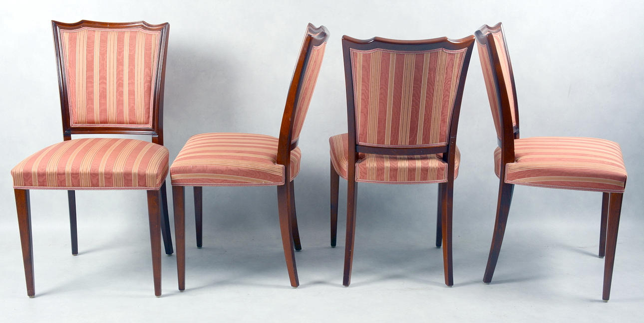 MATSALSSTOLAR, mahogny, 4 sycken.