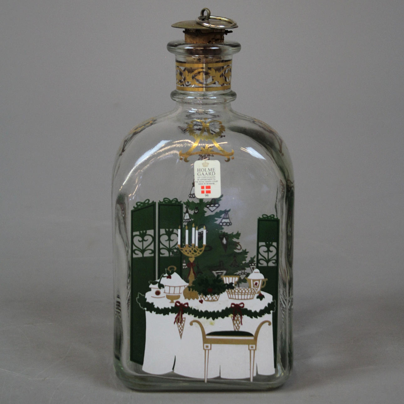 SNAPFLASKE, julemotiv 1996, Holmegaard, Danmark.