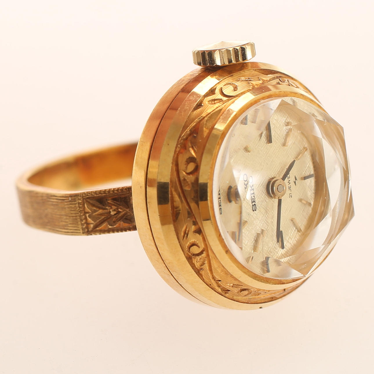 ANILLO/RELOJ, oro 18k.