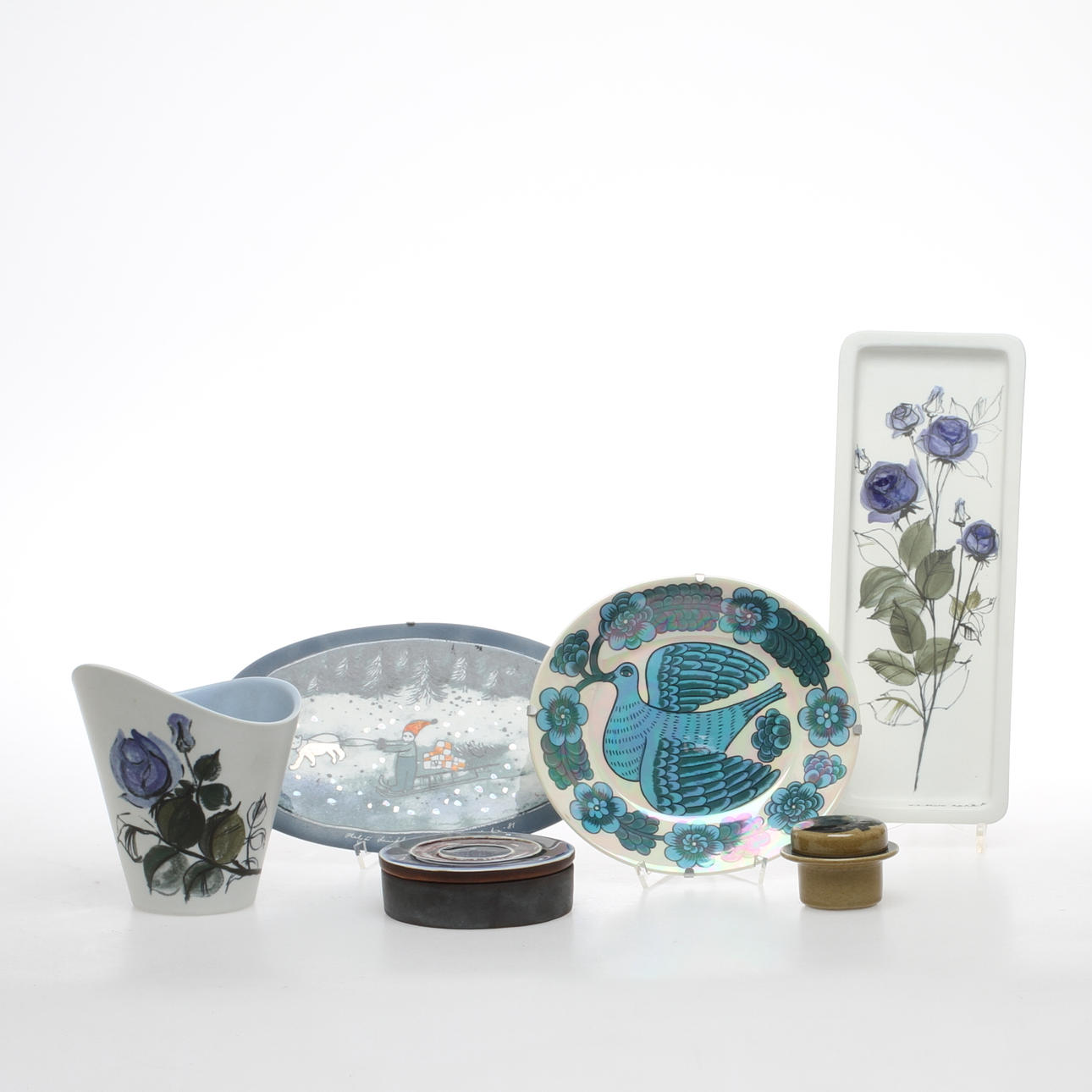 PARTI PORSLIN, 6 delar, Arabia, bla. Heljä Liukko-Sundström & Hilkka-Lisa Ahola.