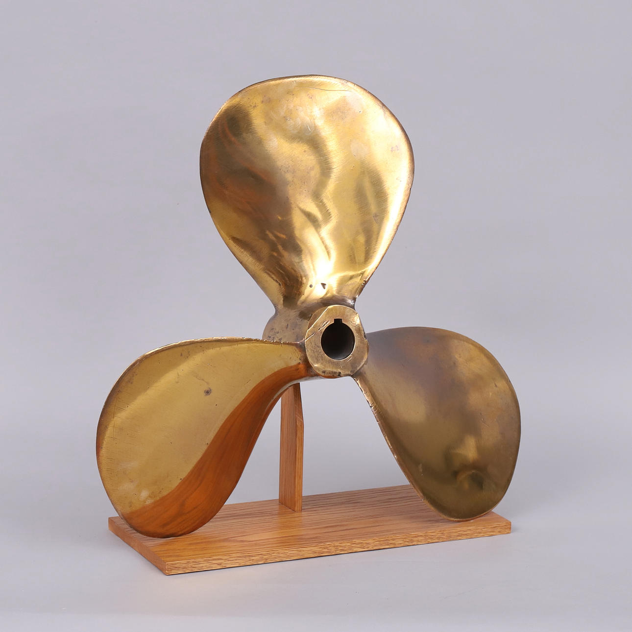 BOAT PROPELLERS, brass and wood.