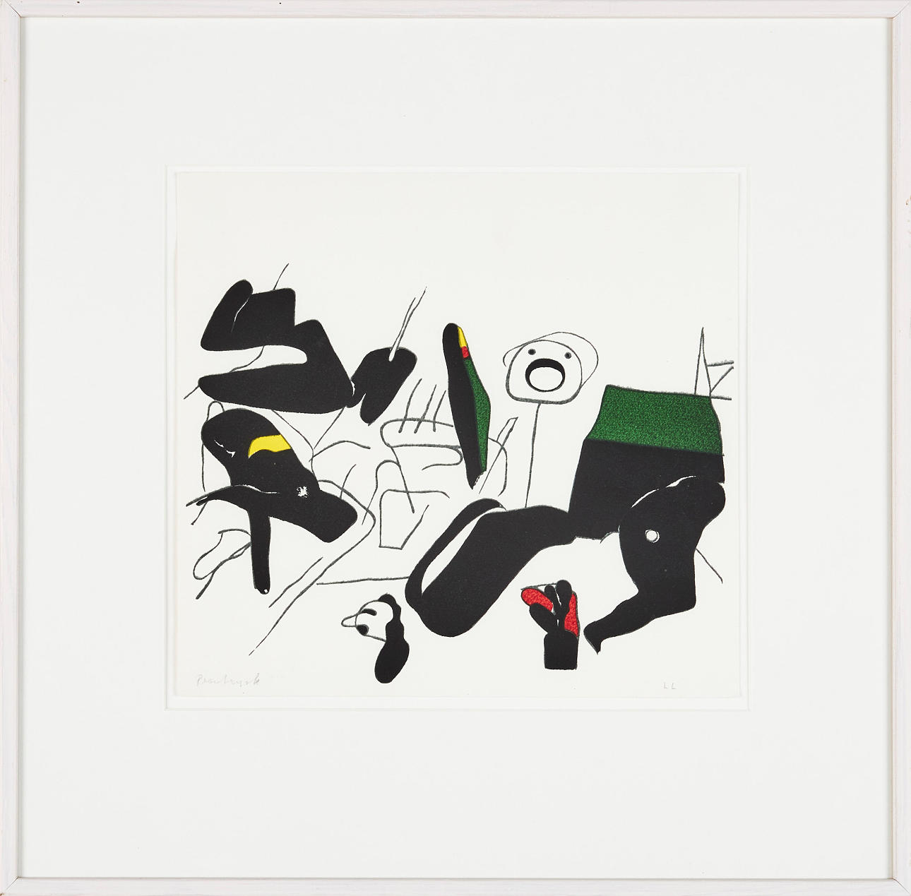 LAGE LINDELL. Composition, signed and proof print, serigraphy.